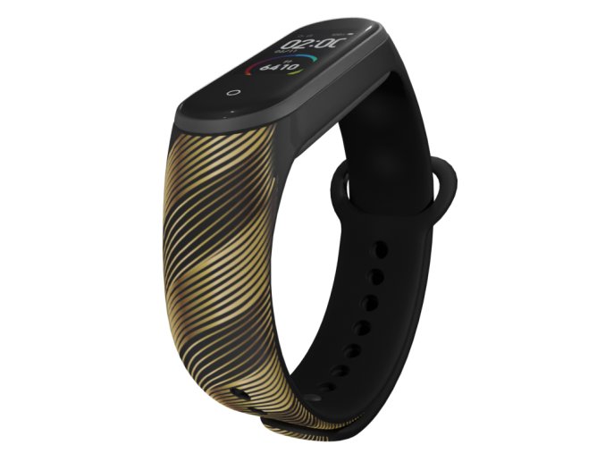 Náhradní náramek Mi band 3/4/5/6/7 Zlatá mříž (Barva Vícebarevná, Pro Přístroj Xiaomi Mi Band 7)