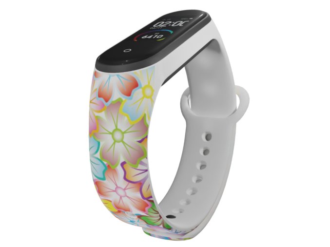 Náhradní náramek Mi band 3/4/5/6/7 Rozkvetlá louka (Barva Vícebarevná, Pro Přístroj Xiaomi Mi Band 7)