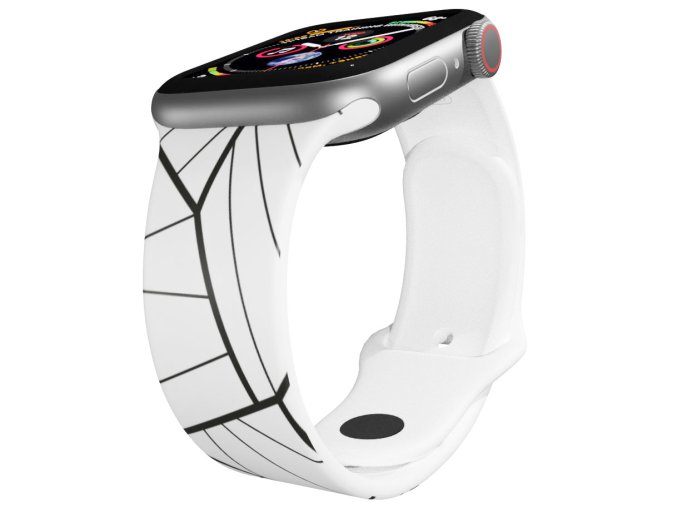 Apple watch řemínek Mnohoúhelníky (Rozměr 42/44/45/46/49mm, barva pásku bílá)