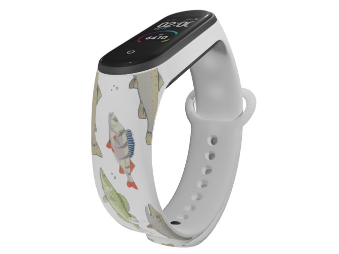 Náhradní náramek Mi band 3/4/5/6/7 Ryby (Barva Vícebarevná, Pro Přístroj Xiaomi Mi Band 7)