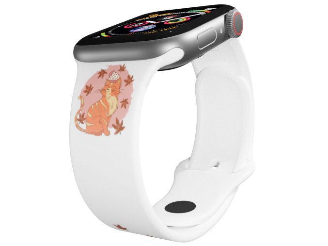 Apple watch řemínek Kočka v listí (Rozměr 42/44/45/46/49mm)