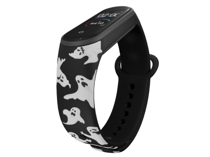 Náhradní náramek Mi band 3/4/5/6/7 Duchové (Barva Vícebarevná, Pro Přístroj Xiaomi Mi Band 7)