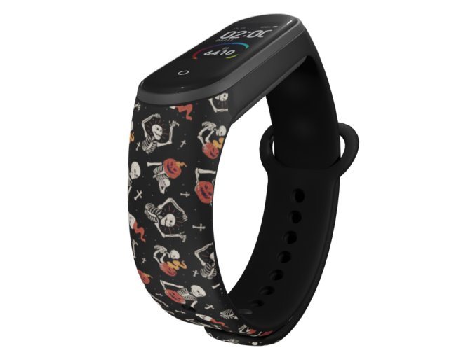 Náhradní náramek Mi band 3/4/5/6/7 Kostlivci (Barva Vícebarevná, Pro Přístroj Xiaomi Mi Band 7)