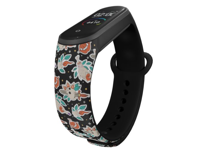 Náhradní náramek Mi band 3/4/5/6/7 Samolepky Halloween (Barva Vícebarevná, Pro Přístroj Xiaomi Mi Band 7)