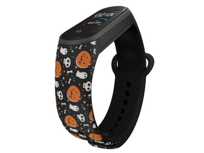 Náhradní náramek Mi band 3/4/5/6/7 Strašidla (Barva Vícebarevná, Pro Přístroj Xiaomi Mi Band 7)