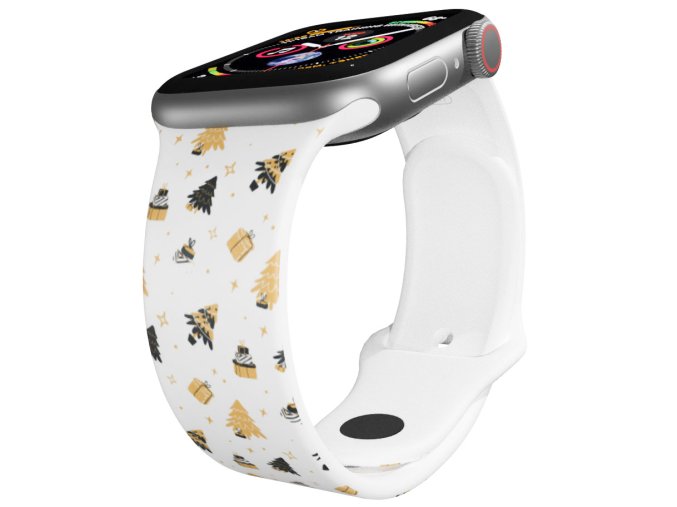 Apple watch řemínek Vánoční stromky s dárky (Rozměr 42/44/45/46/49mm)