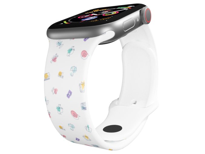 Apple watch řemínek Friends 7 (Rozměr 42/44/45/46/49mm, barva pásku bílá)