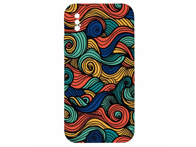 9027 barevne barevne vlny pro iphone x xs