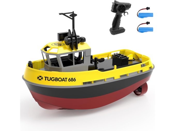 Tech RC TUGBOAT TX686 1:72 dálková loď se 2 bateriemi