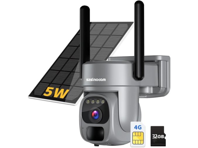 SZSINOCAM 3G/4G LTE s 5W solárním panelem