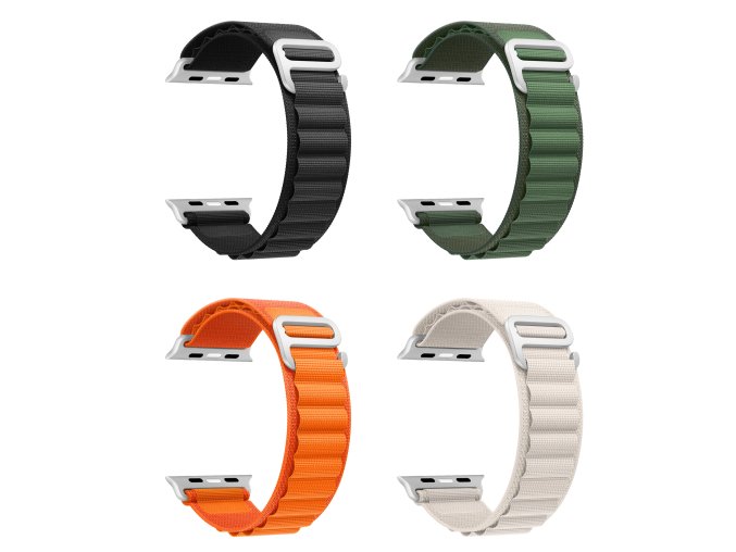 Nylonový řemínek se sponou pro Apple Watch 38/40/41/42(S10)mm (Barva náramku Béžová)