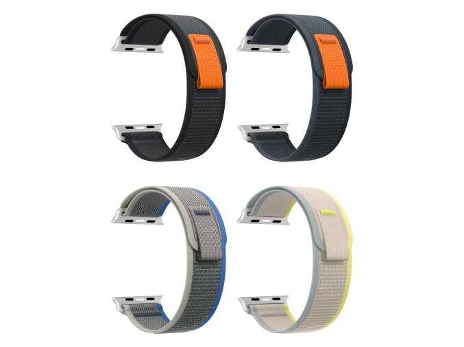 Nylonový řemínek se stahovacím poutkem pro Apple Watch 38/40/41/42(S10)mm (Barevná varianta Žluto-béžový)
