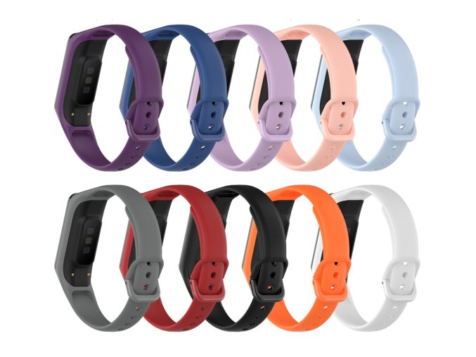 Jednobarevný náhradní náramek pro Samsung Fit 2 (Barevná varianta Bílá)