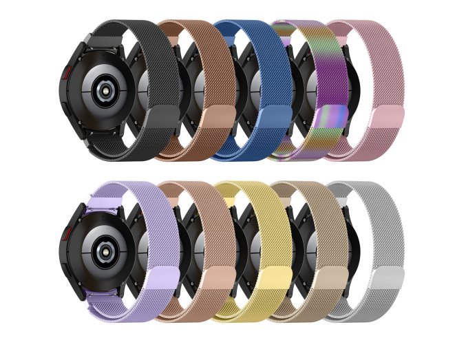 Milánský tah pro Samsung Galaxy Watch 4/5/6 (Barevná varianta Stříbrný)