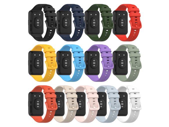 Jednobarevný náhradní řemínek pro Huawei Fit 2 (Barva Bílá, Pro Přístroj Huawei Fit 2)