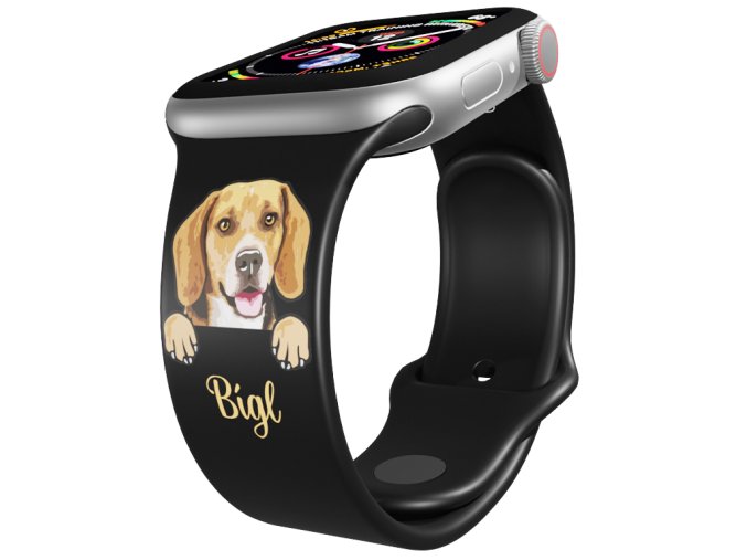 Apple watch řemínek Bígl (Rozměr 42/44/45/46/49mm, barva pásku bílá)