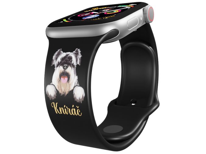 Apple watch řemínek Knírač (Rozměr 42/44/45/46/49mm, barva pásku bílá)