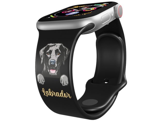 Apple watch řemínek Labradorský retrívr (Rozměr 42/44/45/46/49mm, barva pásku bílá)
