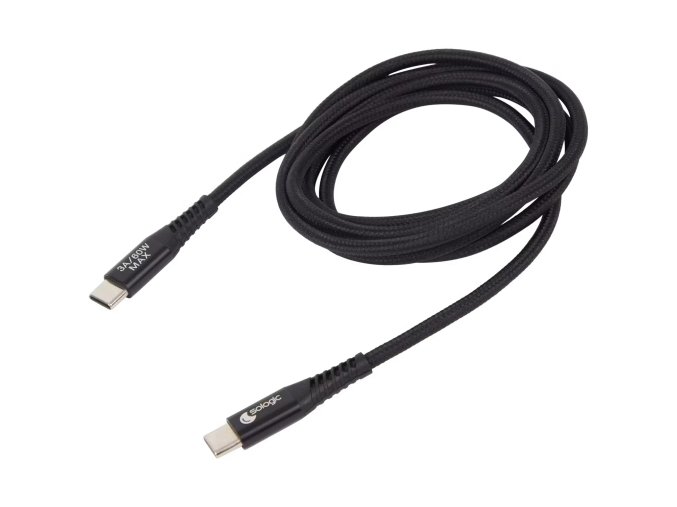 Nabíjecí a datový kabel USB-C to USB-C 60 W (Barva Černo-Šedý)
