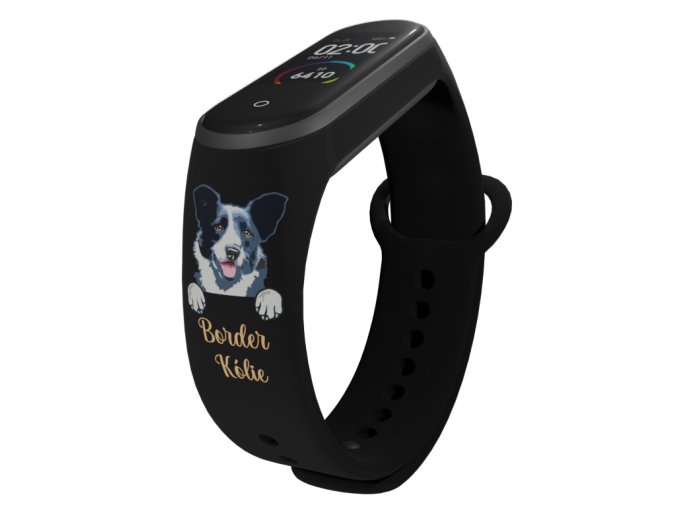 Náhradní náramek Mi band 3/4/5/6/7 Border kolie (Barevná varianta Bílá, Pro Přístroj Xiaomi Mi Band 7)