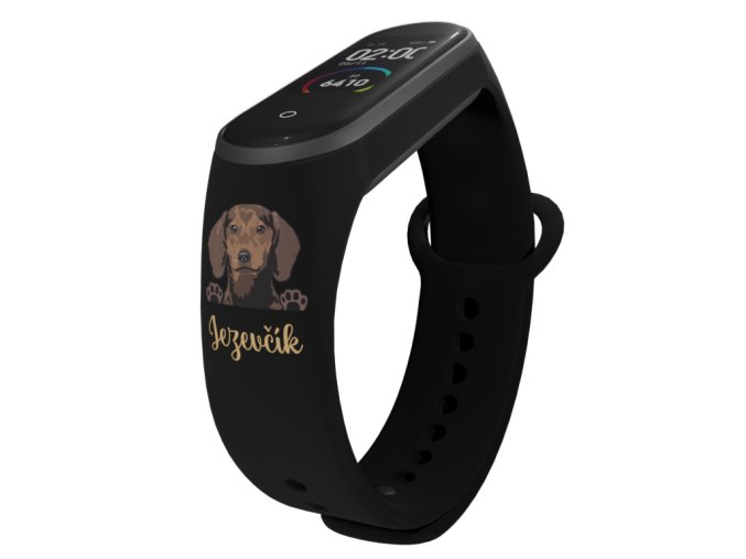 Náhradní náramek Mi band 3/4/5/6/7 Jezevčík (Barevná varianta Bílá, Pro Přístroj Xiaomi Mi Band 7)