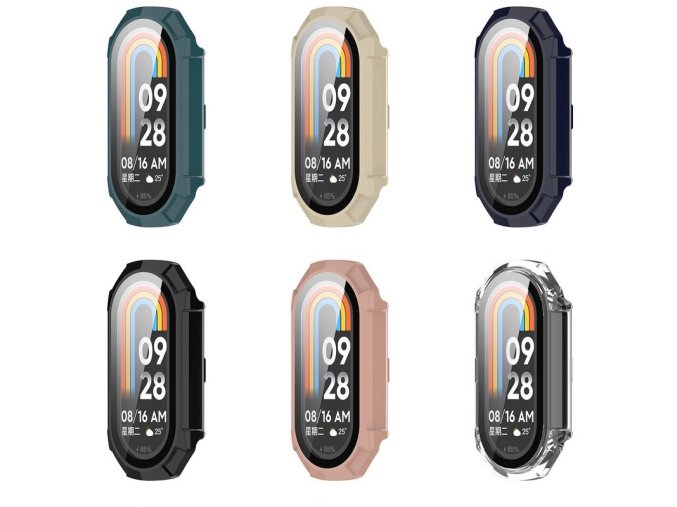 Ochranný kryt se zesílenými rohy pro Mi band 8/9/10 (Barva Tmavě zelený)
