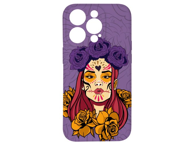 60633 kryt lebka s kvety 2 pro iphone 15 pro