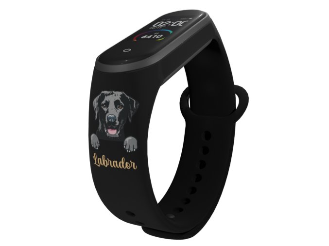 Náhradní náramek Mi band 3/4/5/6/7 Labradorský retrívr (Barevná varianta Bílá, Pro Přístroj Xiaomi Mi Band 7)