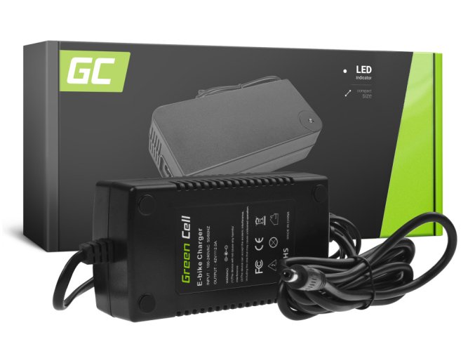 67136 5 green cell 36v e bike charger 42v 2a li ion 5521mm
