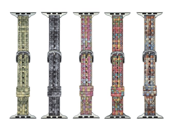 Koženkový vzorovaný řemínek pro Apple Watch 38/40/41/42(S10)mm (typ 5)
