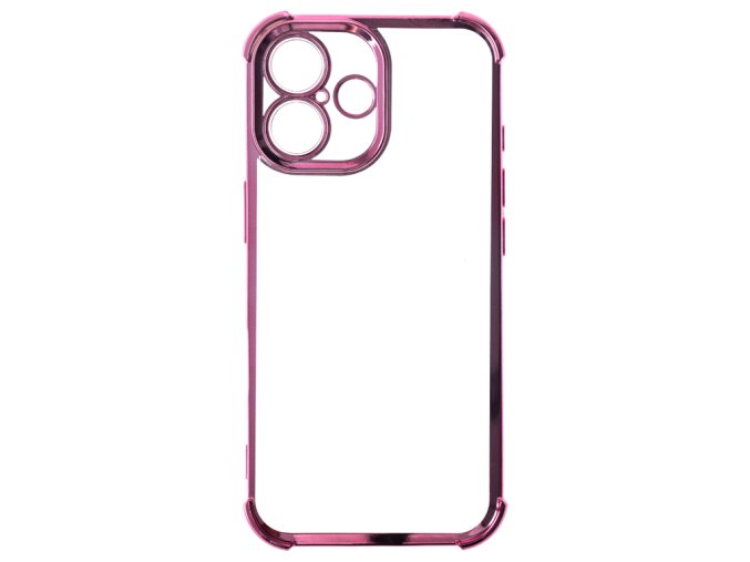 68732 pruhledny kryt s ruzovou hranou pro iphone 17