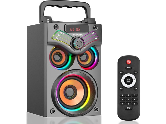 SUPNIU Výkonný Bluetooth reproduktor 15W