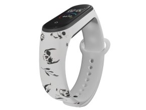 Náhradní náramek Mi band 3/4/5/6/7 Lebky (Barevná varianta Bílá, Pro Přístroj Xiaomi Mi Band 7)