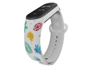 Náhradní náramek Mi band 3/4/5/6/7 Barevné listy podzimu (Barevná varianta Bílá, Pro Přístroj Xiaomi Mi Band 7)