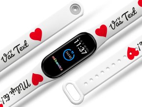 Náhradní náramek Mi band 3/4/5/6/7 na přání: Miluji tě! (Barva Vícebarevná, Pro Přístroj Xiaomi Mi Band 7)