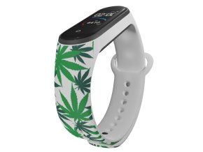 Náhradní náramek Mi band 3/4/5/6/7 Cannabis (Barva Vícebarevná, Pro Přístroj Xiaomi Mi Band 7)