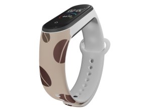 Náhradní náramek Mi band 3/4/5/6/7 Kávová zrnka (Barva Vícebarevná, Pro Přístroj Xiaomi Mi Band 7)