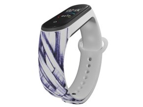 Náhradní náramek Mi band 3/4/5/6/7 Grafity (Barva Vícebarevná, Pro Přístroj Xiaomi Mi Band 7)
