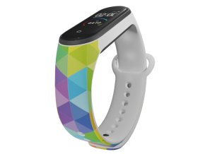 Náhradní náramek Mi band 3/4/5/6/7 Hexagon (Barva Vícebarevná, Pro Přístroj Xiaomi Mi Band 7)