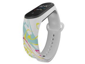 Náhradní náramek Mi band 3/4/5/6/7 Cákance barev (Barevná varianta Bílá, Pro Přístroj Xiaomi Mi Band 7)