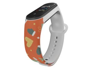 Náhradní náramek Mi band 3/4/5/6/7 Vánoce na sněhu (Barva Vícebarevná, Pro Přístroj Xiaomi Mi Band 7)