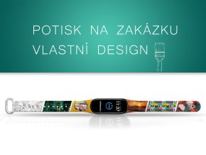 Náhradní náramek Mi band 3/4/5/6/7 POTISK NA ZAKÁZKU (Barva Vícebarevná, Pro Přístroj Xiaomi Mi Band 7)