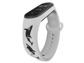 Náhradní náramek Mi band 3/4/5/6/7 Kosatky (Barva Vícebarevná, Pro Přístroj Xiaomi Mi Band 7)