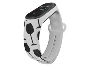 Náhradní náramek Mi band 3/4/5/6/7 Skleničky na víno (Barva Vícebarevná, Pro Přístroj Xiaomi Mi Band 7)