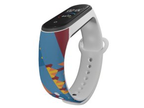 Náhradní náramek Mi band 3/4/5/6/7 Šály kente (Barva Vícebarevná, Pro Přístroj Xiaomi Mi Band 7)
