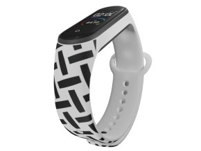 Náhradní náramek Mi band 3/4/5/6/7 Křížový vzor (Barva Vícebarevná, Pro Přístroj Xiaomi Mi Band 7)