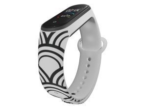 Náhradní náramek Mi band 3/4/5/6/7 Tajemné půlkruhy (Barva Vícebarevná, Pro Přístroj Xiaomi Mi Band 7)