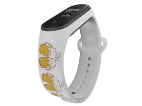 Náhradní náramek Mi band 3/4/5/6/7 Pivo (Barevná varianta Bílá, Pro Přístroj Xiaomi Mi Band 7)