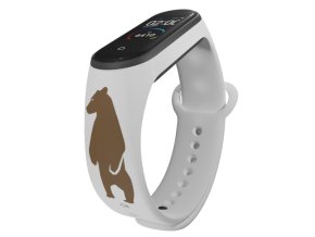 Náhradní náramek Mi band 3/4/5/6/7 Medvědi (Barva Vícebarevná, Pro Přístroj Xiaomi Mi Band 7)