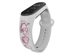 Náhradní náramek Mi band 3/4/5/6/7 Zamilované obláčky (Barevná varianta Bílá, Pro Přístroj Xiaomi Mi Band 7)